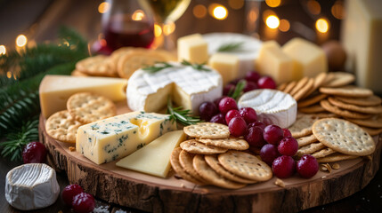 artisan cheese board: textures and flavors