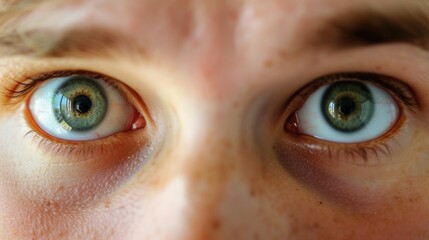 A closeup of a persons eyes reflecting the fear and uncertainty of those facing political perseion.