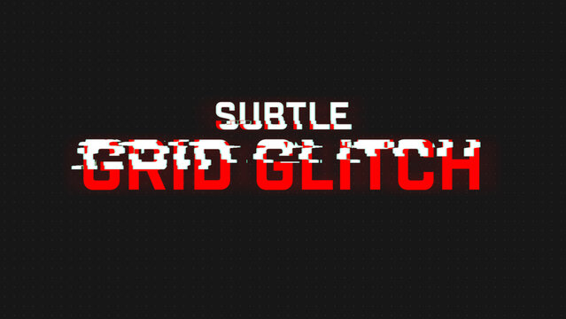 Subtle Grid Glitch Title