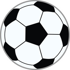 vector illustration of a soccer ball isolated on white