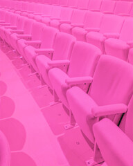 Pink theater seats