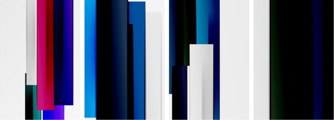 Minimal lines and color stripes poster abstract backgrounds. Vector illustration For Wallpaper, Banner, Background, Card, Book Illustration, landing page