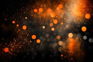 black orange grey bokeh , a normal simple grainy noise grungy empty space or spray texture , a rough abstract retro vibe shine bright light and glow background template color gradien