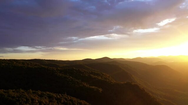 Stunning View of Mountains at Sunrise at Pretty Place Chapel, Fred W. Symmes Chapel, Cleveland, SC
