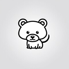 Obraz premium Bold Monochromatic Animal Vector Icon