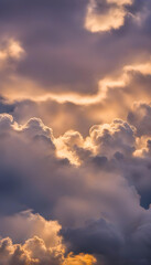 Fototapeta na wymiar Cloudscape. Sky. Clouds. Atmospheric. Weather. Nature. Dramatic Sky. Cloud Formation. Tranquil. Scenic. Skyline. Meteorology. Ethereal. Overcast. Atmospheric Perspective. Panoramic. AI Generated.