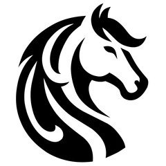 Simple horse head silhouette