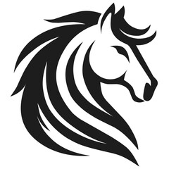 Simple horse head silhouette
