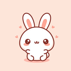 Vector Cute Rabbit Bunny Mascot cartoon