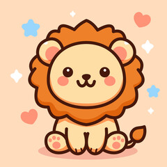 Vector Cute Lion Mascot cartoon