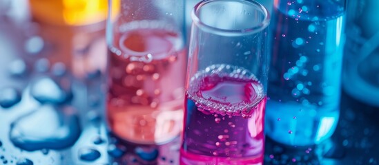 Chemical analysis of sorbitol in industry's laboratory container.