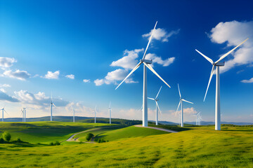 The Futuristic Landscape of Renewable Energy Sources: Where Wind Meets Solar. Echo in these Fields is the Song of A Sustainable Future.