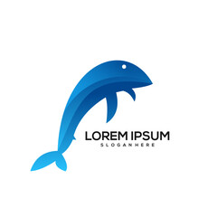 Fish logo gradient colorful