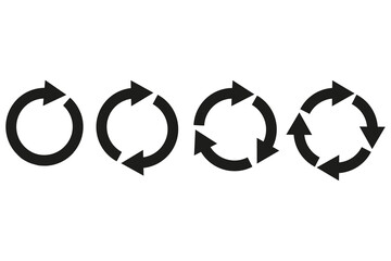 Set of black circle vector arrows. Vector illustration. EPS 10.