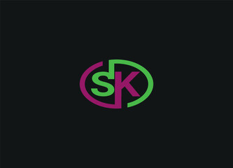 sk  Latter Logo Design and Initial Logo Design