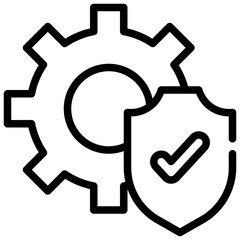 gear system cog shield protection simple line