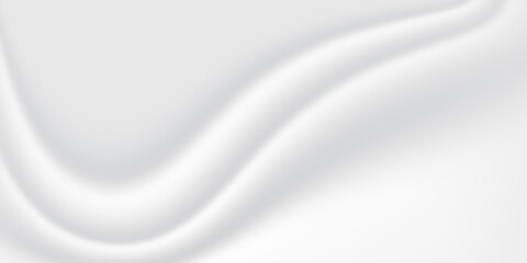 Curtain white wave soft shadow and blurred. frabic shapes curve designs. abstract backround on isolated.