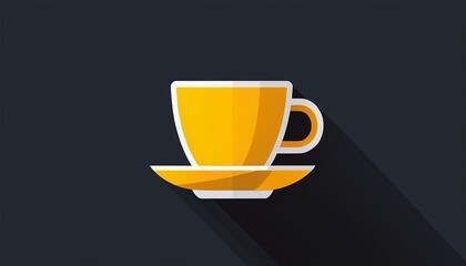 Modern Flat Design Cup Icon Vector Illustration