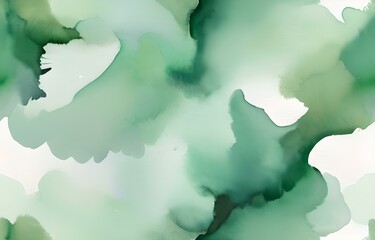 Obraz premium Light Abstract Green Watercolor Background with Brush Strokes
