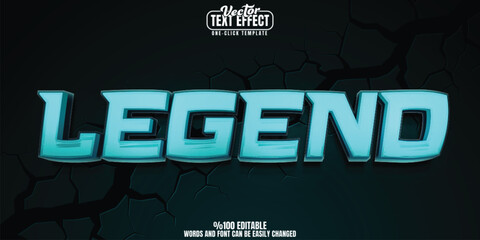 Legend editable text effect, customizable game and esport 3D font style