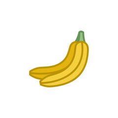 Icon Illustration of Banana in Retro Neon Style - Fruits Icon Vector Design.