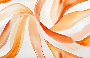 abstract orange watercolor spill background on paper png