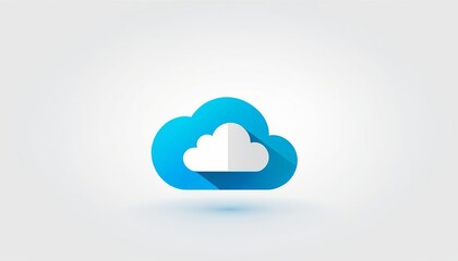 Cloud Storage Upload Icon on White Background Vector