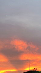 wind turbine at sunset