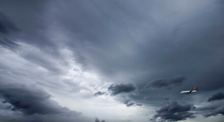 먹구름, 비행기, 기상청, 공항 날씨, 비, 태풍, 예보