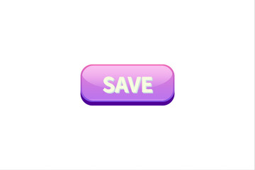 Save Button Interface Flat Sticker Design