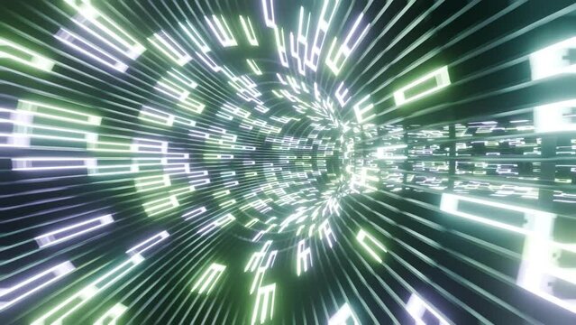 Laberinto neon en 3d 
