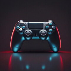 Neon light gamepad  red and blue glow in the dark full color