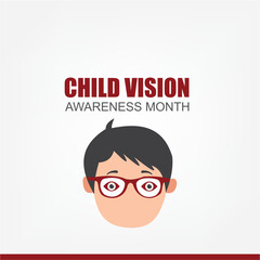 Child Vision Awareness Month Illustration Vector Design. Simple and Elegant Design