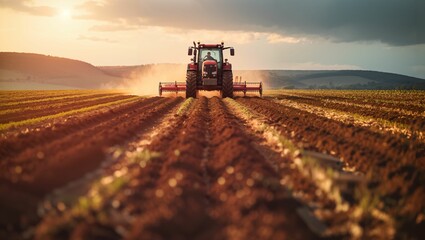 Tractors and tillage machines are tilling large areas of land and reducing labor costs, Agricultural industry
