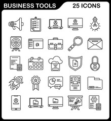 set of business icons for digital promotion and online sales, online shop and online business icons
