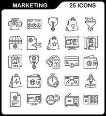 set of marketing and online shop icons, sales tools for digital marketing