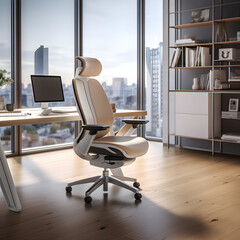 Modern Office Setting featuring High-Quality Ergonomic Furniture promoting Health and Productivity