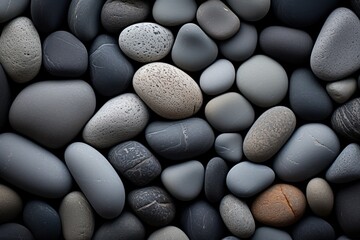 Fototapeta na wymiar Close-up of grey pebbles.