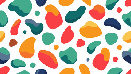 Soft color random brush shapes Seamless pattern