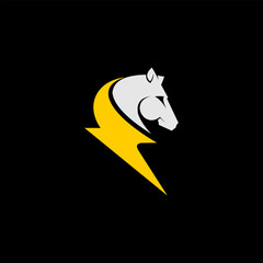 Light Horse logo design vector,editable eps 10