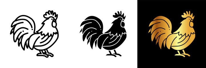 Energize your designs with the dynamic Rooster Emblem Icon, radiating the bold spirit of the farm. Ideal for farm-themed projects,