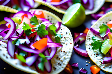 Tacos in Mexico. Generative AI.