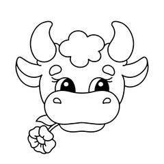 Coloring page for kids. Digital stamp. Cartoon style character. Isolated on white background. Vector illustration.