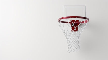 Basketball Hoop over white background,