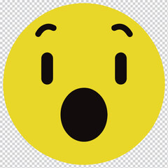 Surprise emoji icon . Wow icon . Surprised emotion icon vector - obrazy, fototapety, plakaty