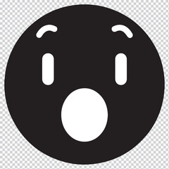 Surprise emoji icon . Wow icon . Surprised emotion icon vector