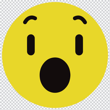 Naklejki Surprise emoji icon . Wow icon . Surprised emotion icon vector