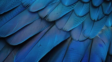 Obraz premium blue hawk feathers with visible detail texture background