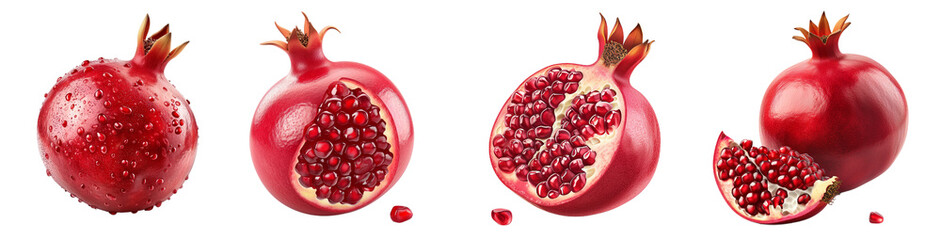 Pomegranat Isolate on transparent background