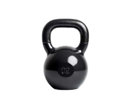 Black Kettlebell Weight for Strength Training & Fitness, Cast Iron Kettle Bell for Home Gym Workouts, Exercise Equipment